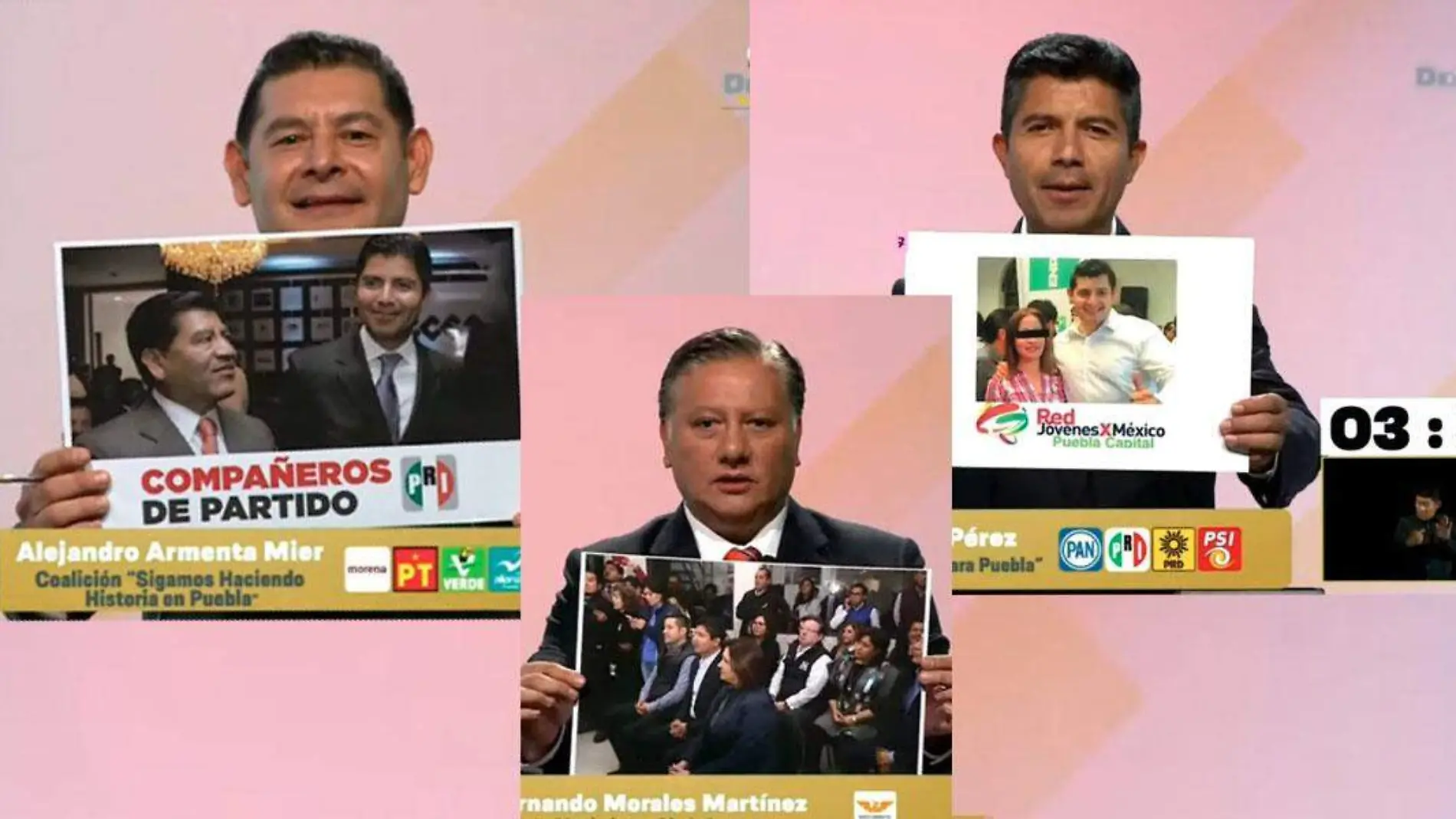 en debate entre candidatos a la gubernatura de Puebla se lanzan duros atacan 